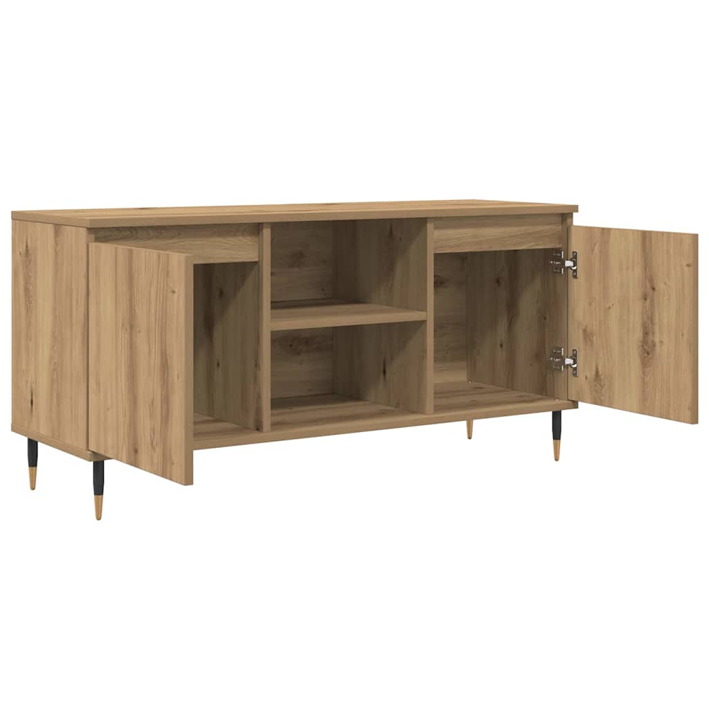 Meuble TV Chêne artisanal 104 x 35 x 50 cm Bois d'ingénierie - XIOS