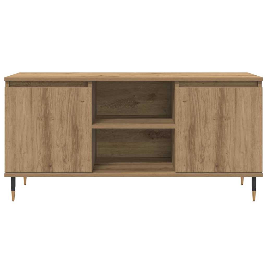 Meuble TV Chêne artisanal 104 x 35 x 50 cm Bois d'ingénierie - XIOS
