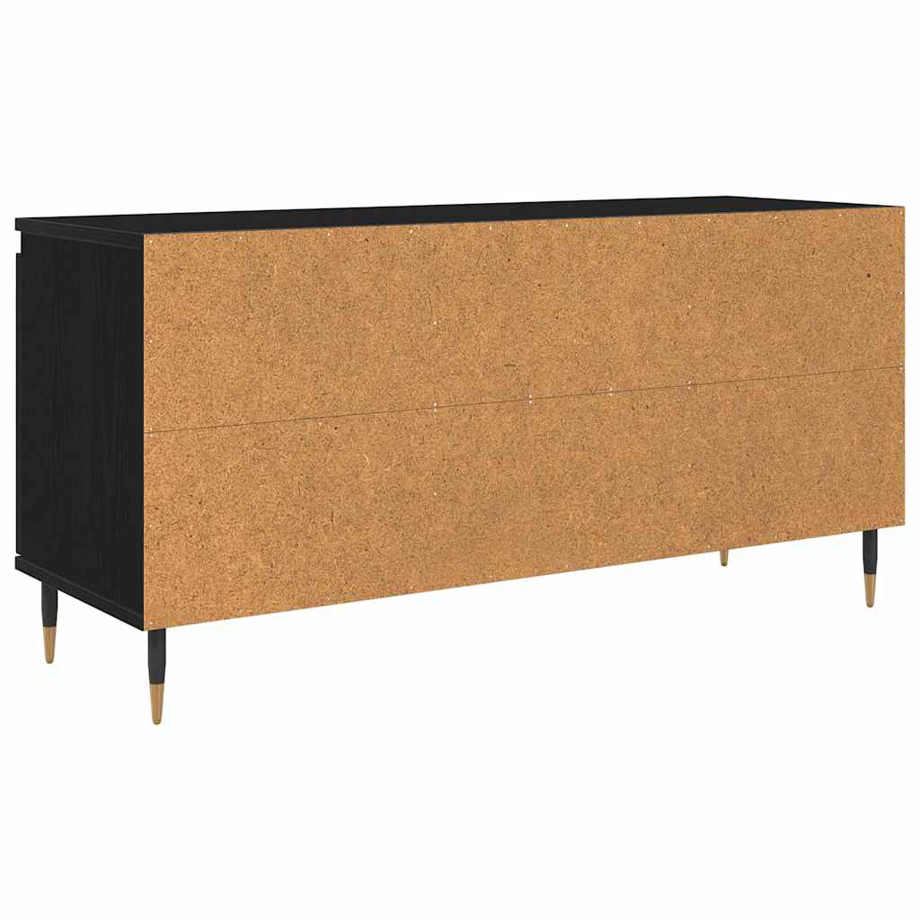 Meuble TV Chêne noir 104 x 35 x 50 cm Bois d'ingénierie - XIOS