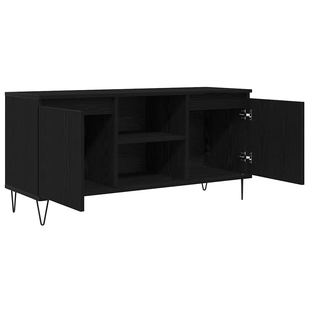 Meuble TV Chêne noir 104 x 35 x 50 cm Bois d'ingénierie - XIOS