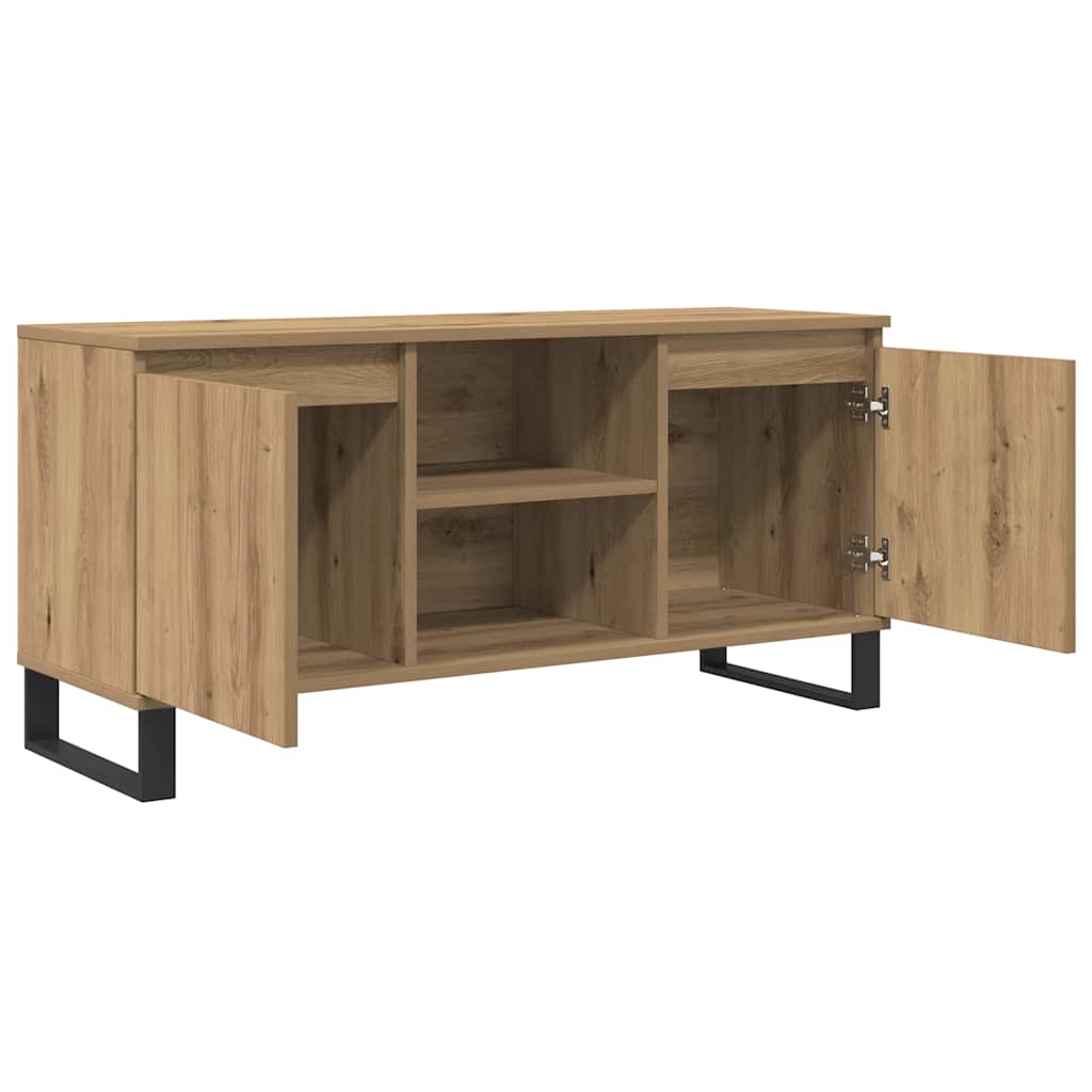 Meuble TV Chêne artisanal 104 x 35 x 50 cm Bois d'ingénierie - XIOS