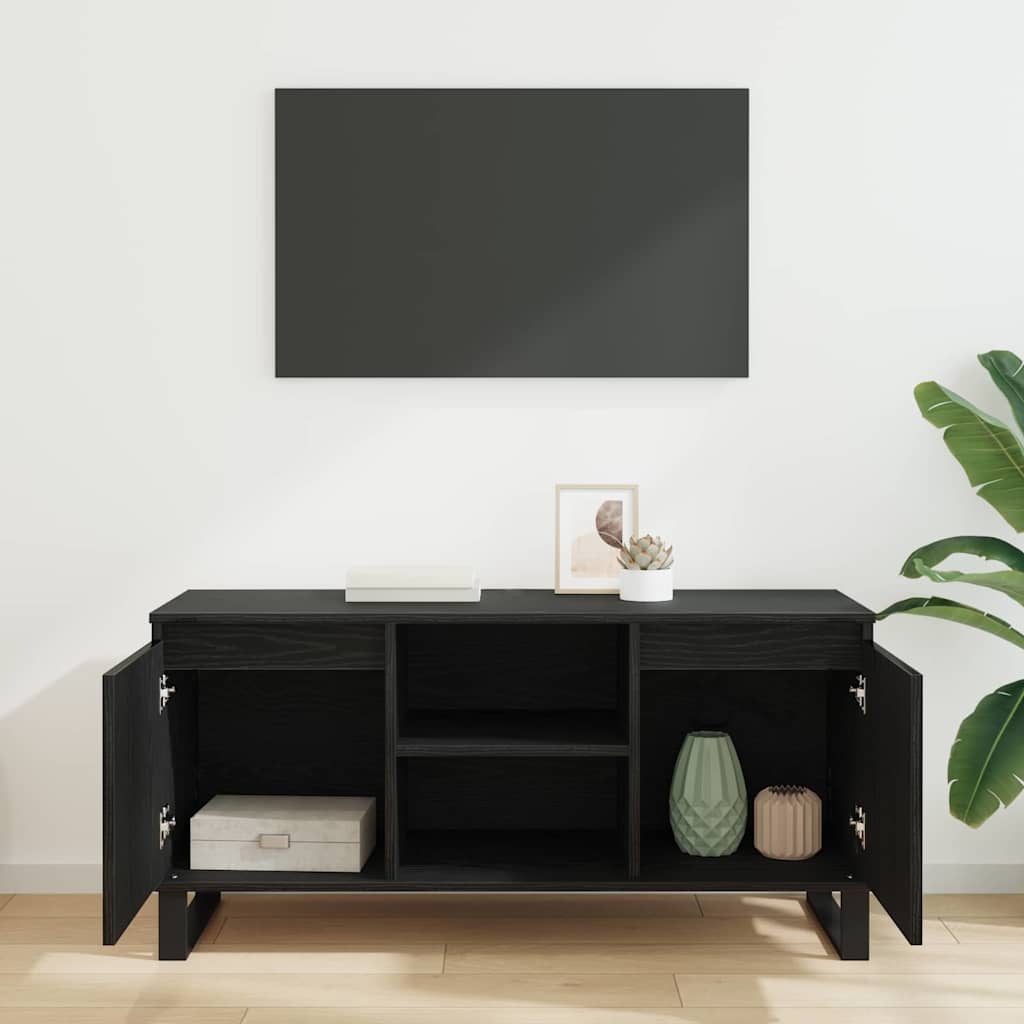 Meuble TV Chêne noir 104 x 35 x 50 cm Bois d'ingénierie - XIOS