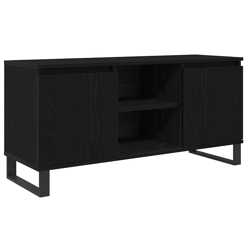 Meuble TV Chêne noir 104 x 35 x 50 cm Bois d'ingénierie - XIOS