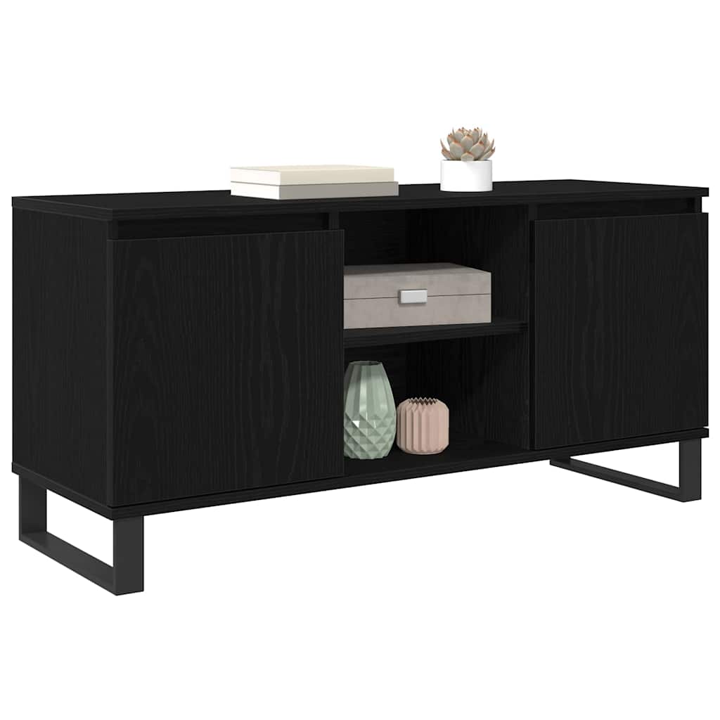 Meuble TV Chêne noir 104 x 35 x 50 cm Bois d'ingénierie - XIOS