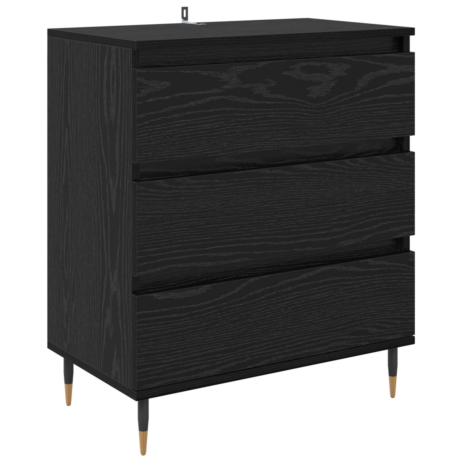 Buffet avec tiroir Chêne noir 60 x 35 x 70 cm Bois d'ingénierie - XIOS