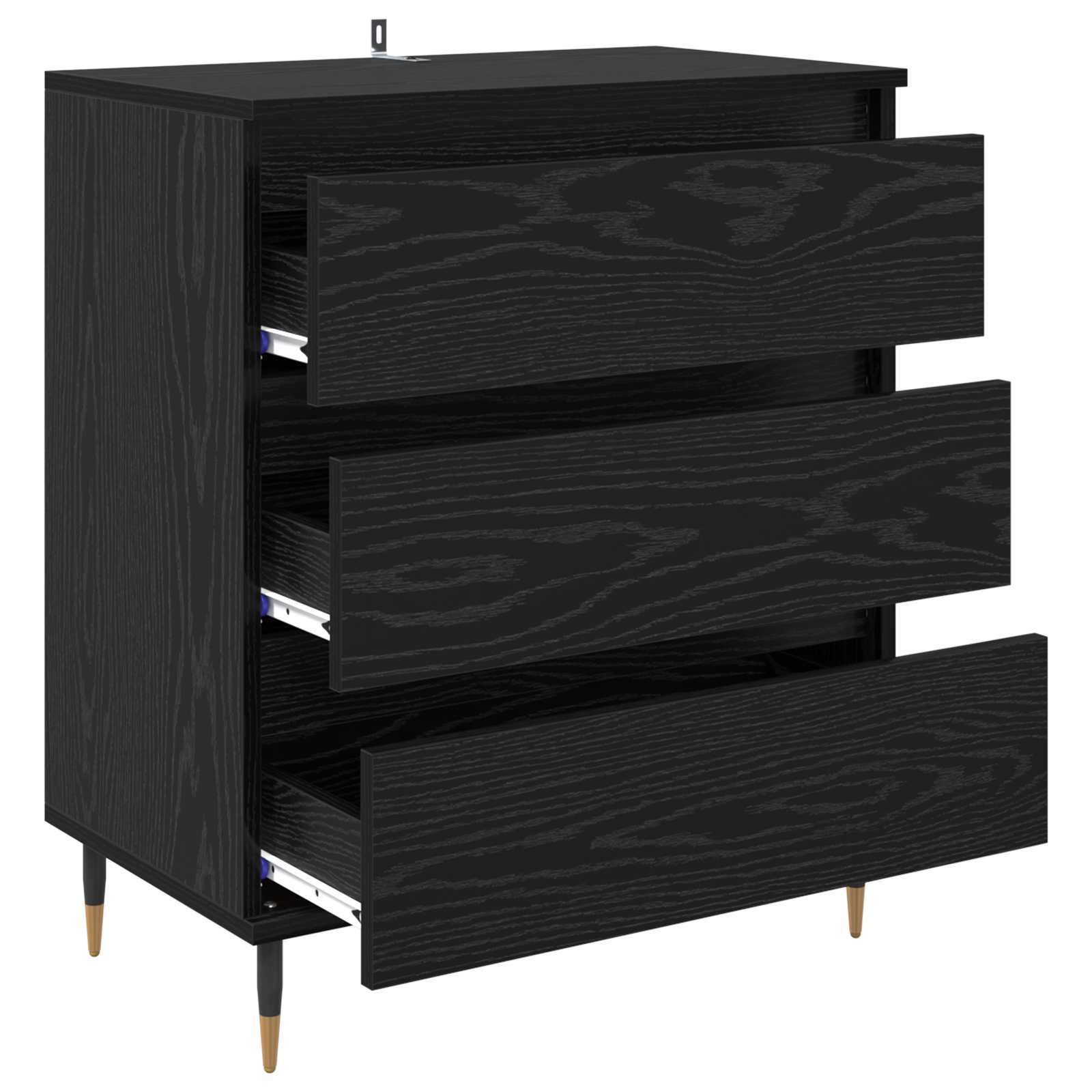 Buffet avec tiroir Chêne noir 60 x 35 x 70 cm Bois d'ingénierie - XIOS