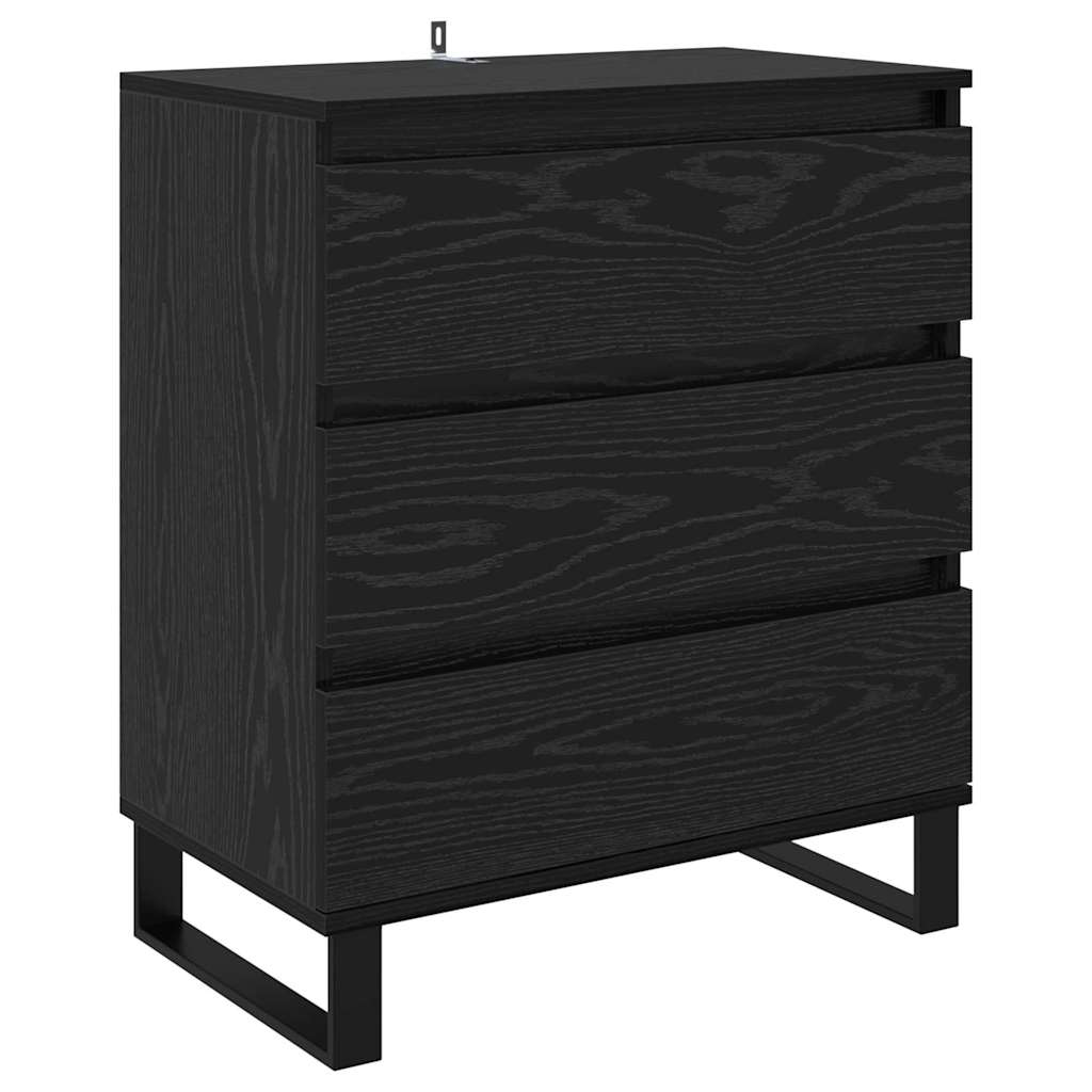 Buffet avec tiroir Chêne noir 60 x 35 x 70 cm Bois d'ingénierie - XIOS