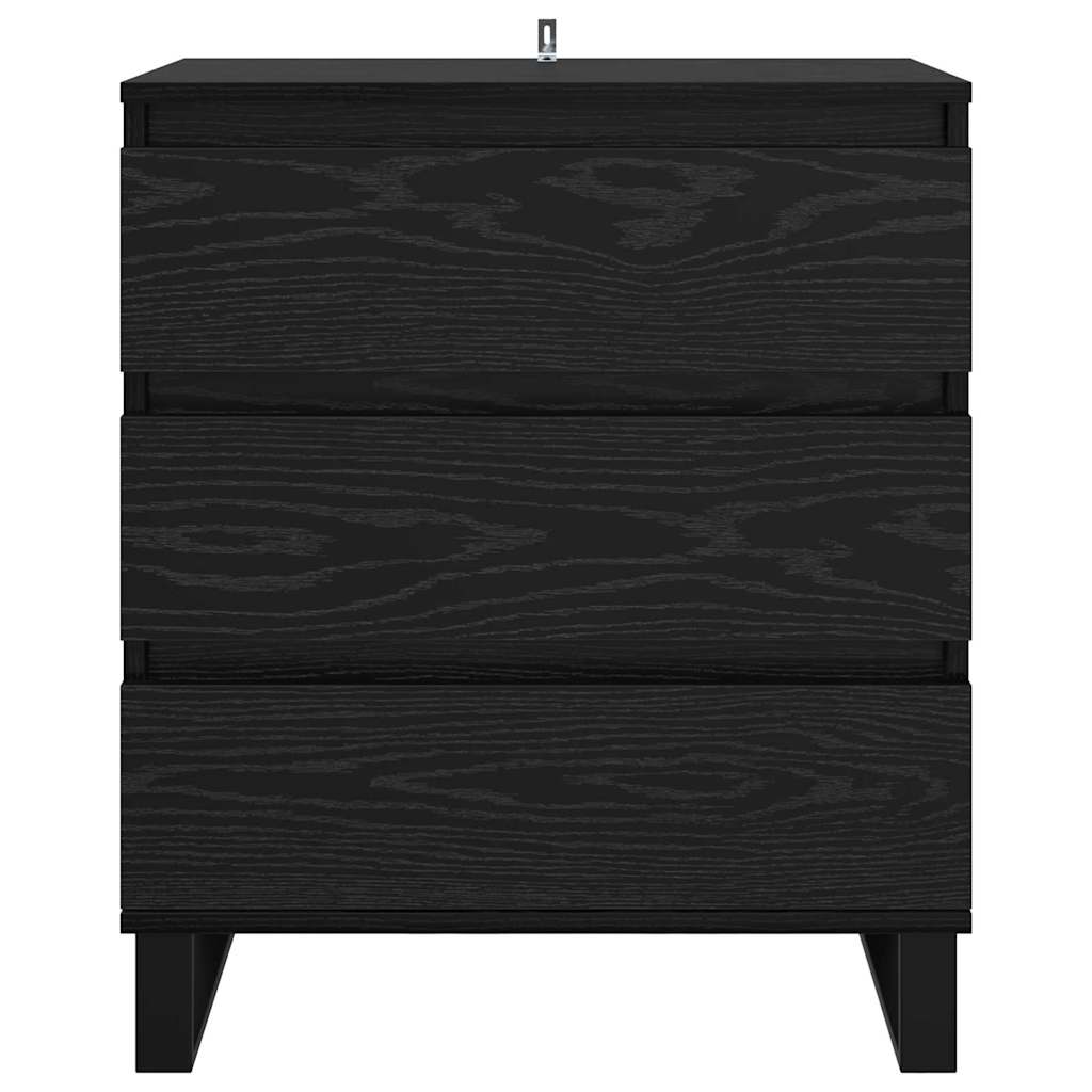 Buffet avec tiroir Chêne noir 60 x 35 x 70 cm Bois d'ingénierie - XIOS