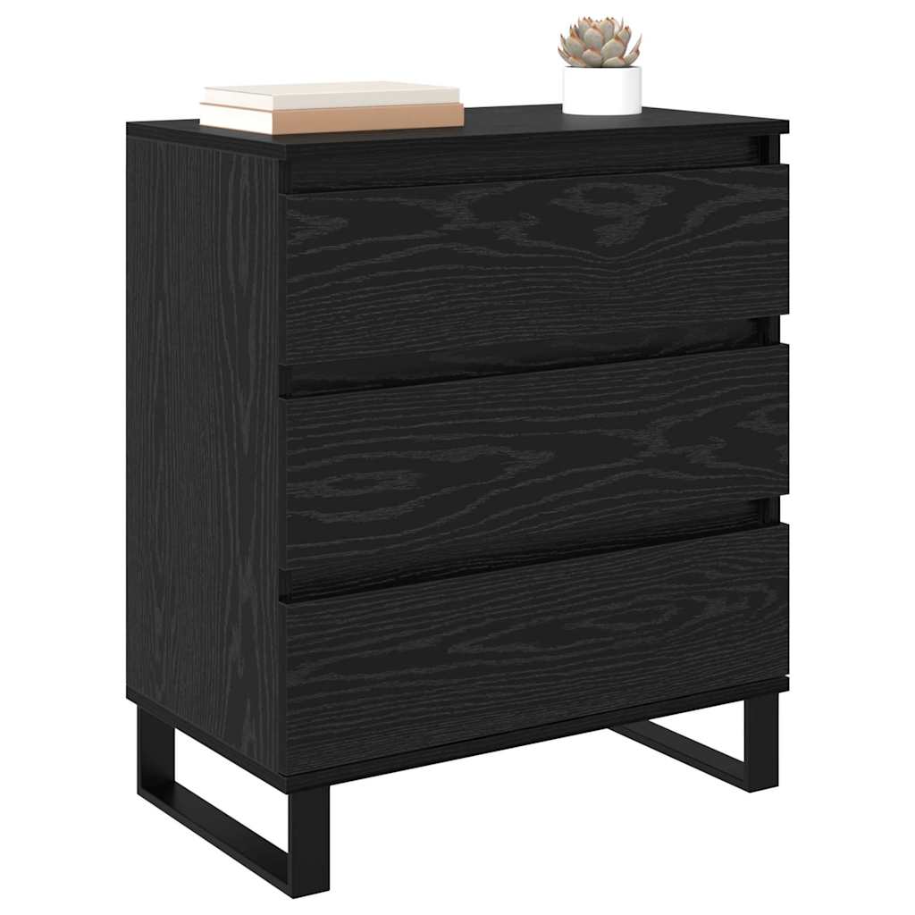 Buffet avec tiroir Chêne noir 60 x 35 x 70 cm Bois d'ingénierie - XIOS