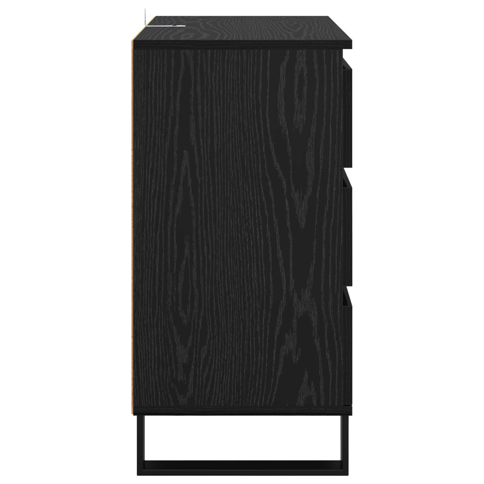 Buffet avec tiroir Chêne noir 60 x 35 x 70 cm Bois d'ingénierie - XIOS