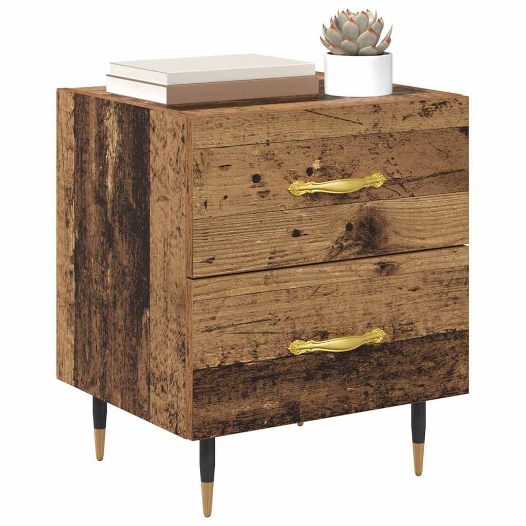 Cabinet de chevet avec tiroir Bois ancien 40 x 35 x 47.5 cm - XIOS