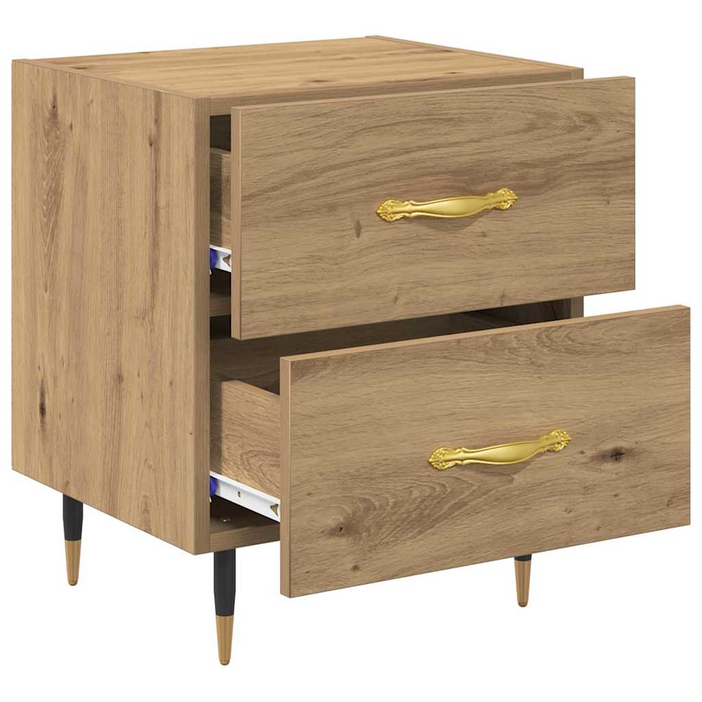 Cabinet de chevet avec tiroir chêne artisanal 40 x 35 x 47.5 cm - XIOS