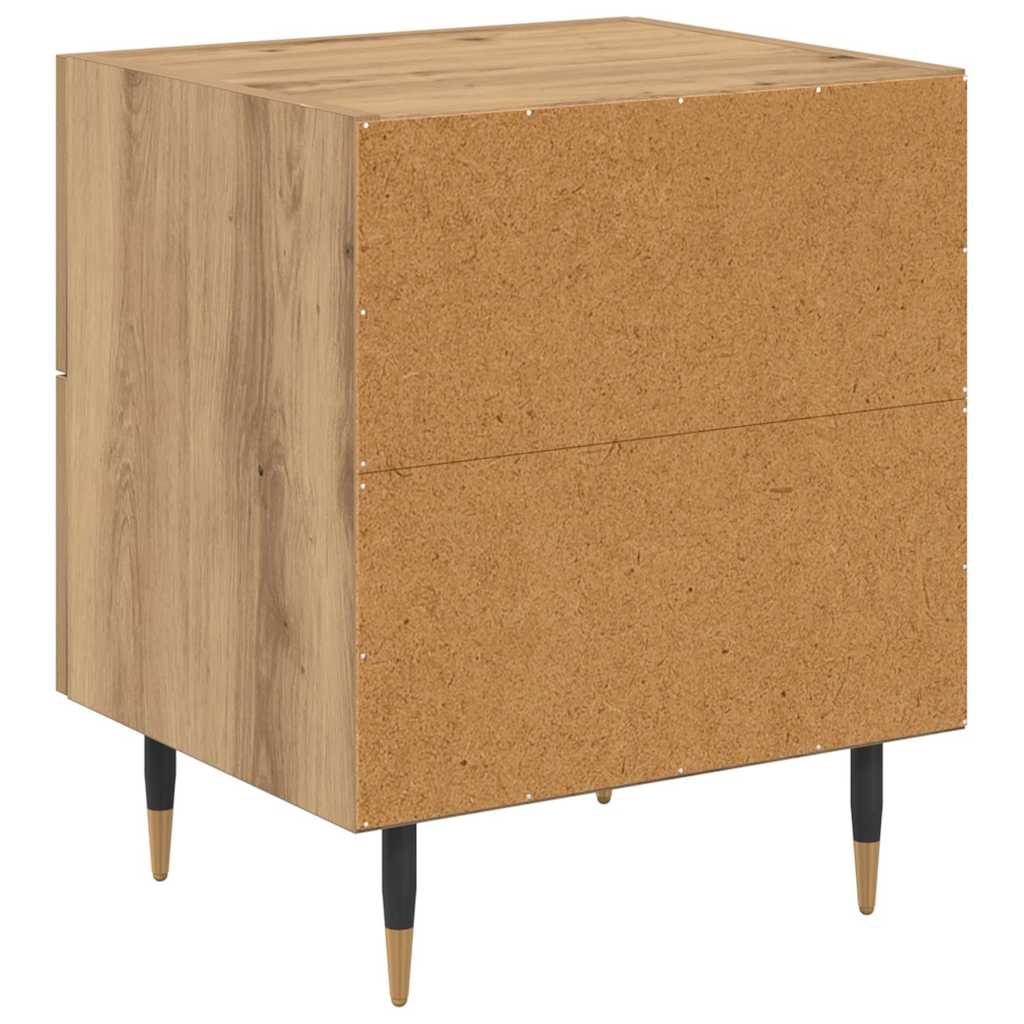 Cabinet de chevet avec tiroir chêne artisanal 40 x 35 x 47.5 cm - XIOS