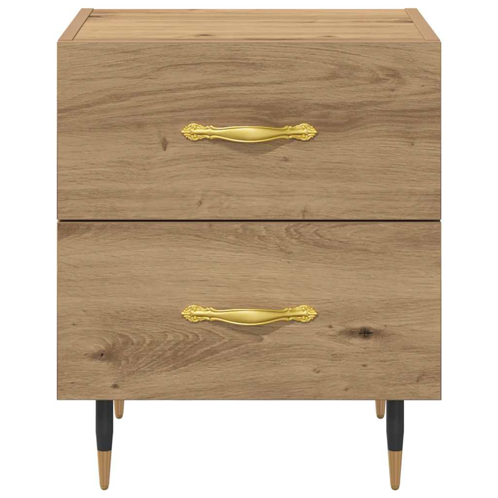 Cabinet de chevet avec tiroir chêne artisanal 40 x 35 x 47.5 cm - XIOS