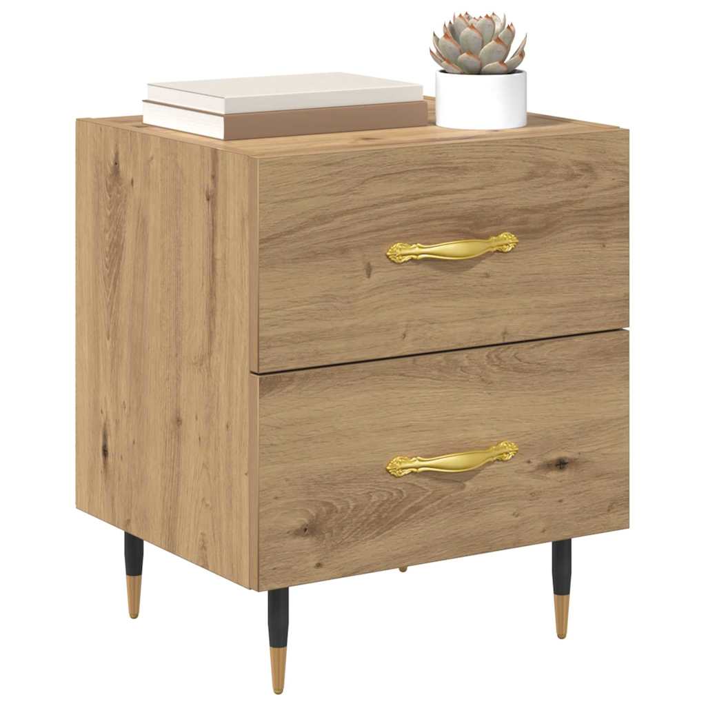 Cabinet de chevet 2 pcs Chêne artisanal 40 x 35 x 47,5 cm - XIOS