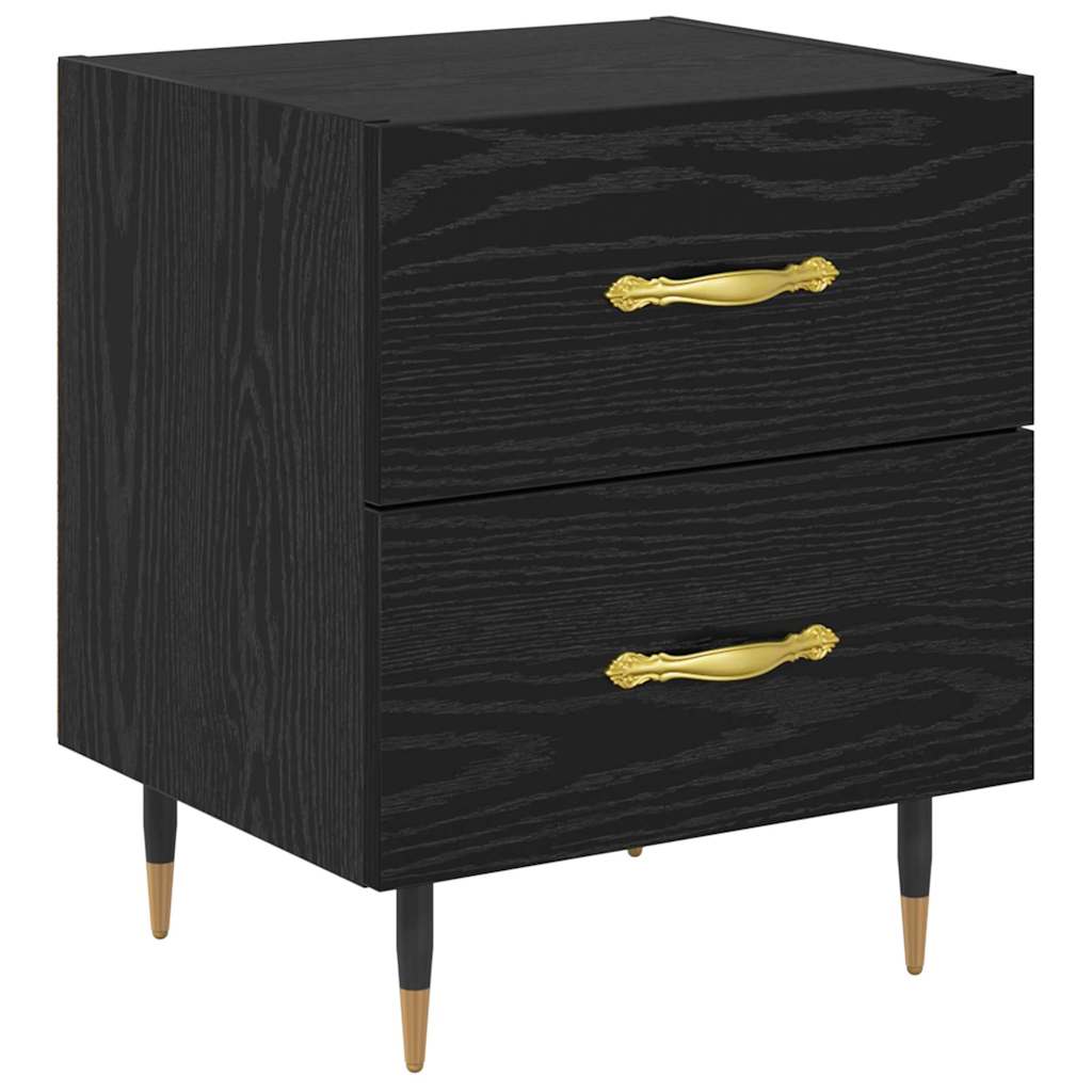 Cabinet de chevet avec tiroir Chêne noir 40 x 35 x 47.5 cm - XIOS