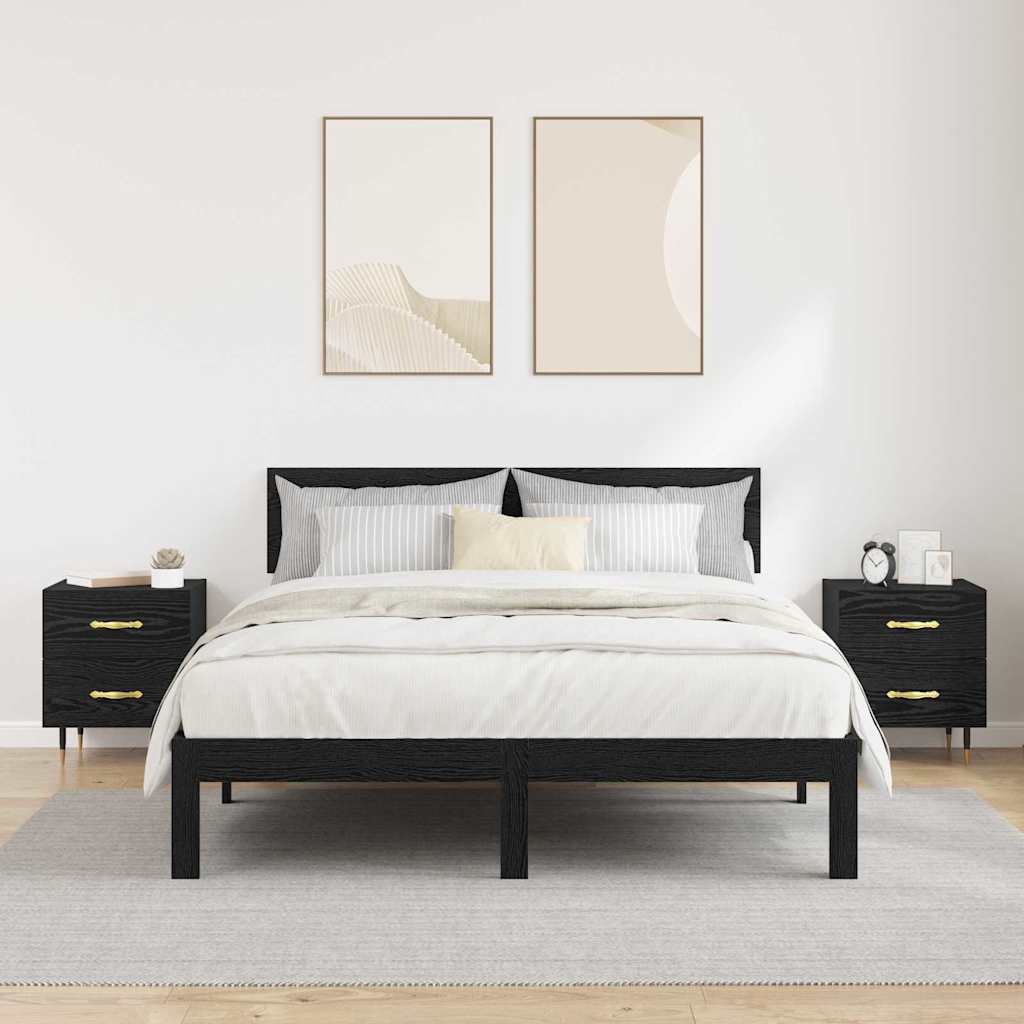 Cabinet de chevet 2 pcs Chêne noir 40 x 35 x 47,5 cm - XIOS