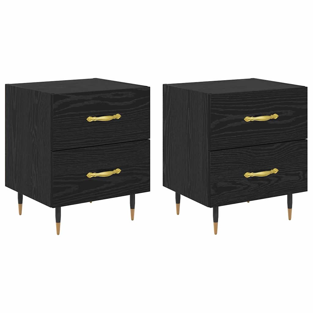 Cabinet de chevet 2 pcs Chêne noir 40 x 35 x 47.5 cm - XIOS