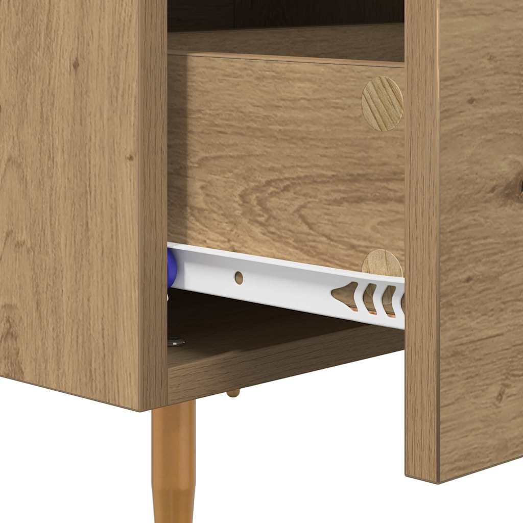 Cabinet de chevet 2 pcs Chêne artisanal 40 x 35 x 47,5 cm - XIOS
