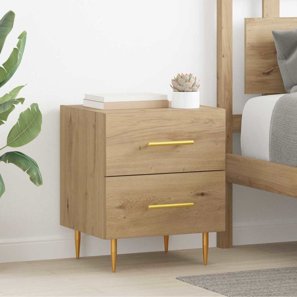 Cabinet de chevet 2 pcs Chêne artisanal 40 x 35 x 47,5 cm - XIOS