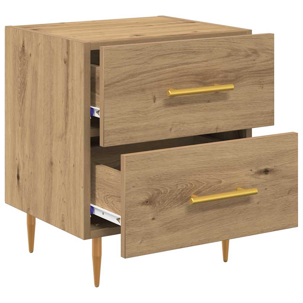 Cabinet de chevet 2 pcs Chêne artisanal 40 x 35 x 47,5 cm - XIOS
