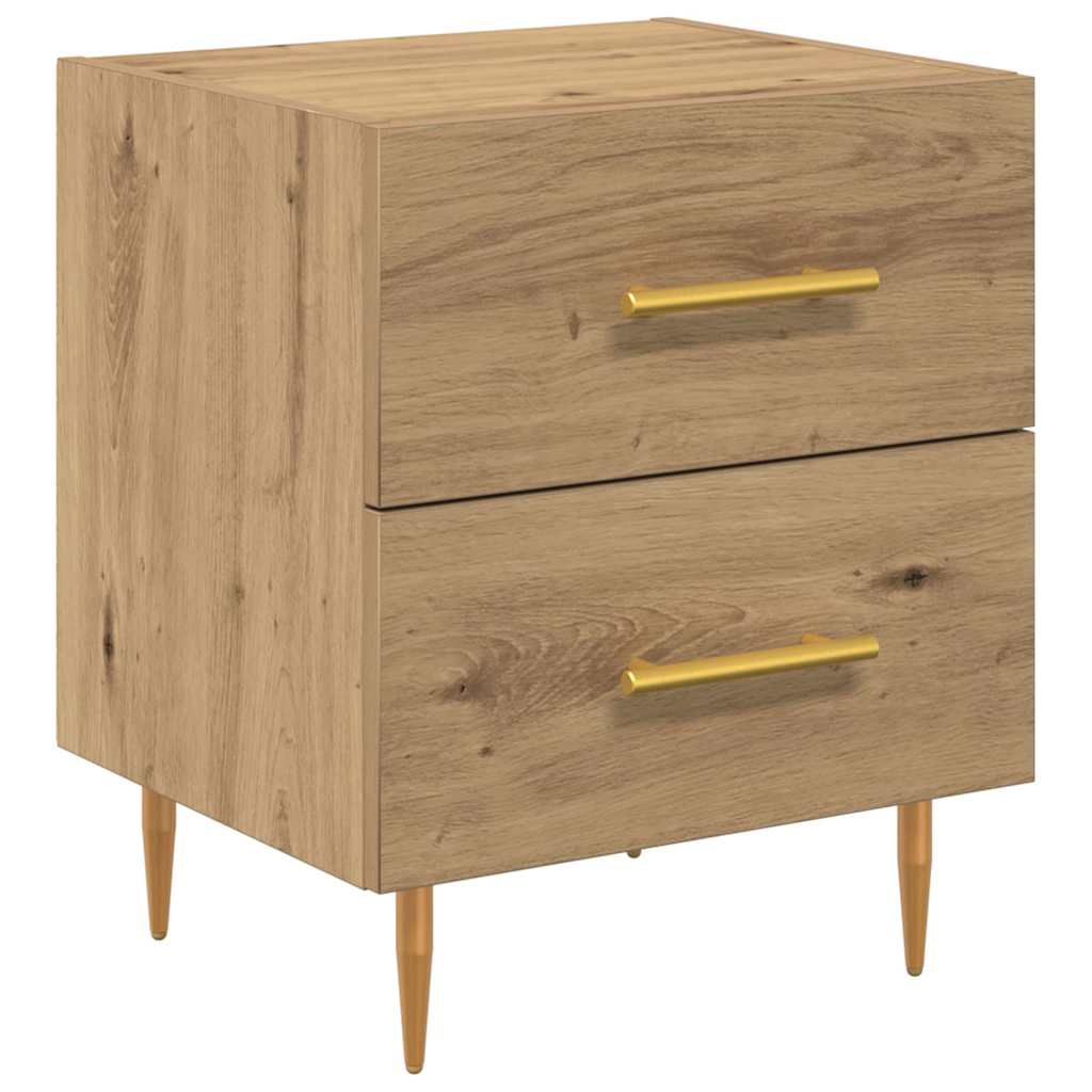 Cabinet de chevet 2 pcs Chêne artisanal 40 x 35 x 47,5 cm - XIOS