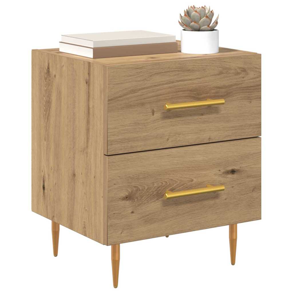 Cabinet de chevet 2 pcs Chêne artisanal 40 x 35 x 47,5 cm - XIOS