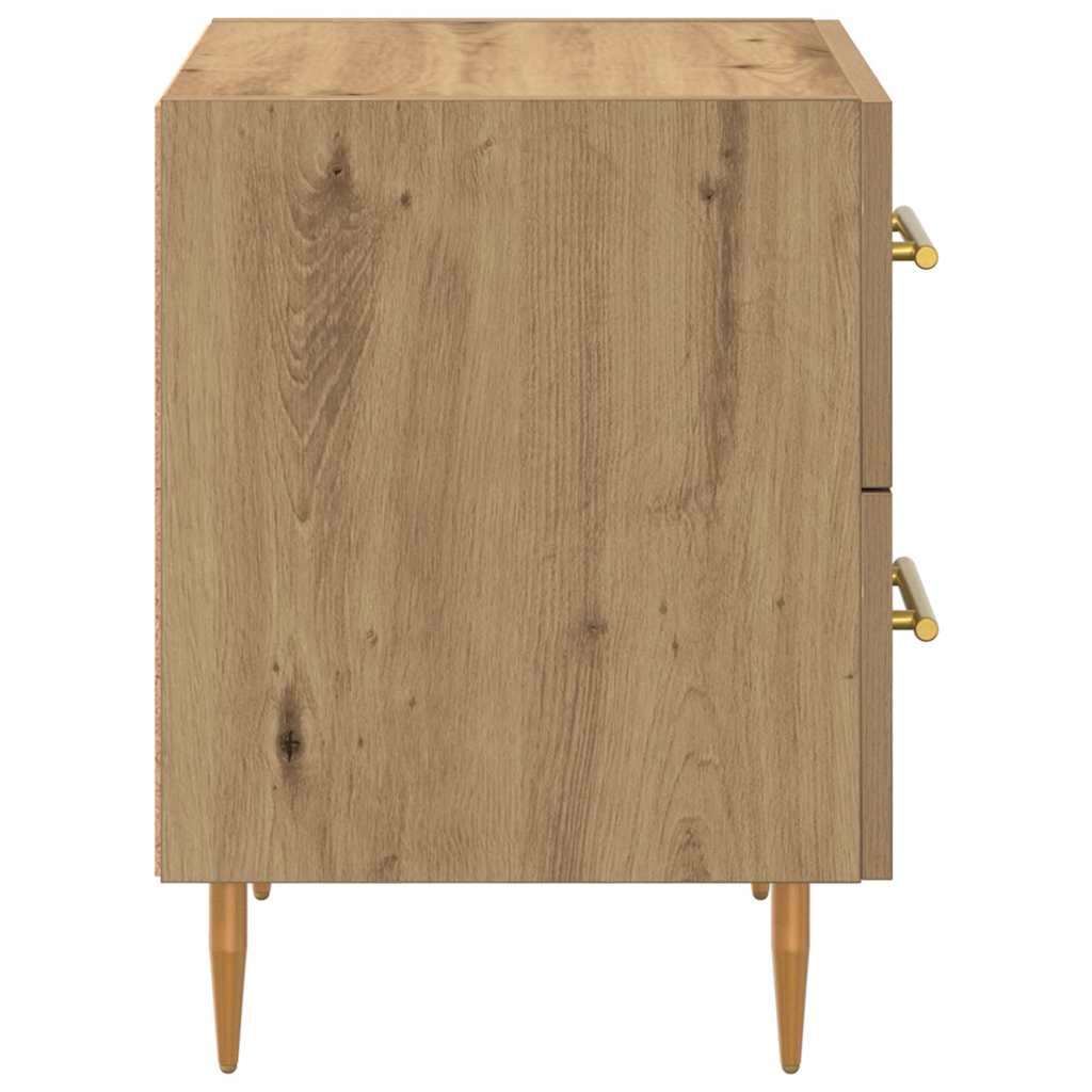 Cabinet de chevet 2 pcs Chêne artisanal 40 x 35 x 47,5 cm - XIOS