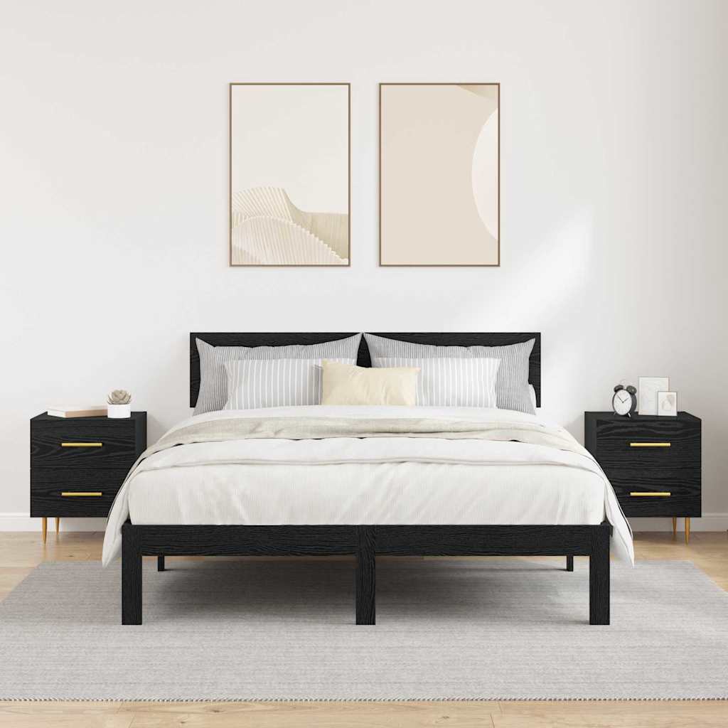 Cabinet de chevet 2 pcs Chêne noir 40 x 35 x 47,5 cm - XIOS