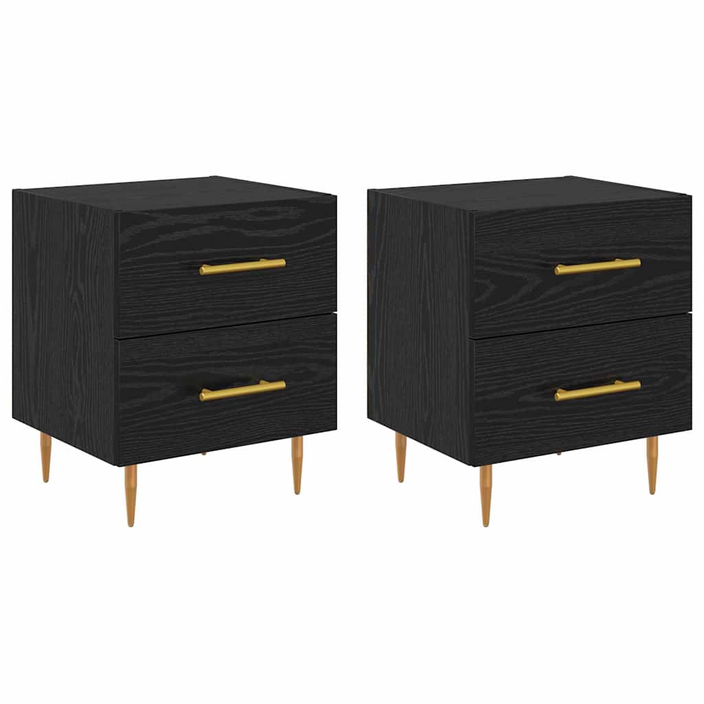 Cabinet de chevet 2 pcs Chêne noir 40 x 35 x 47,5 cm - XIOS
