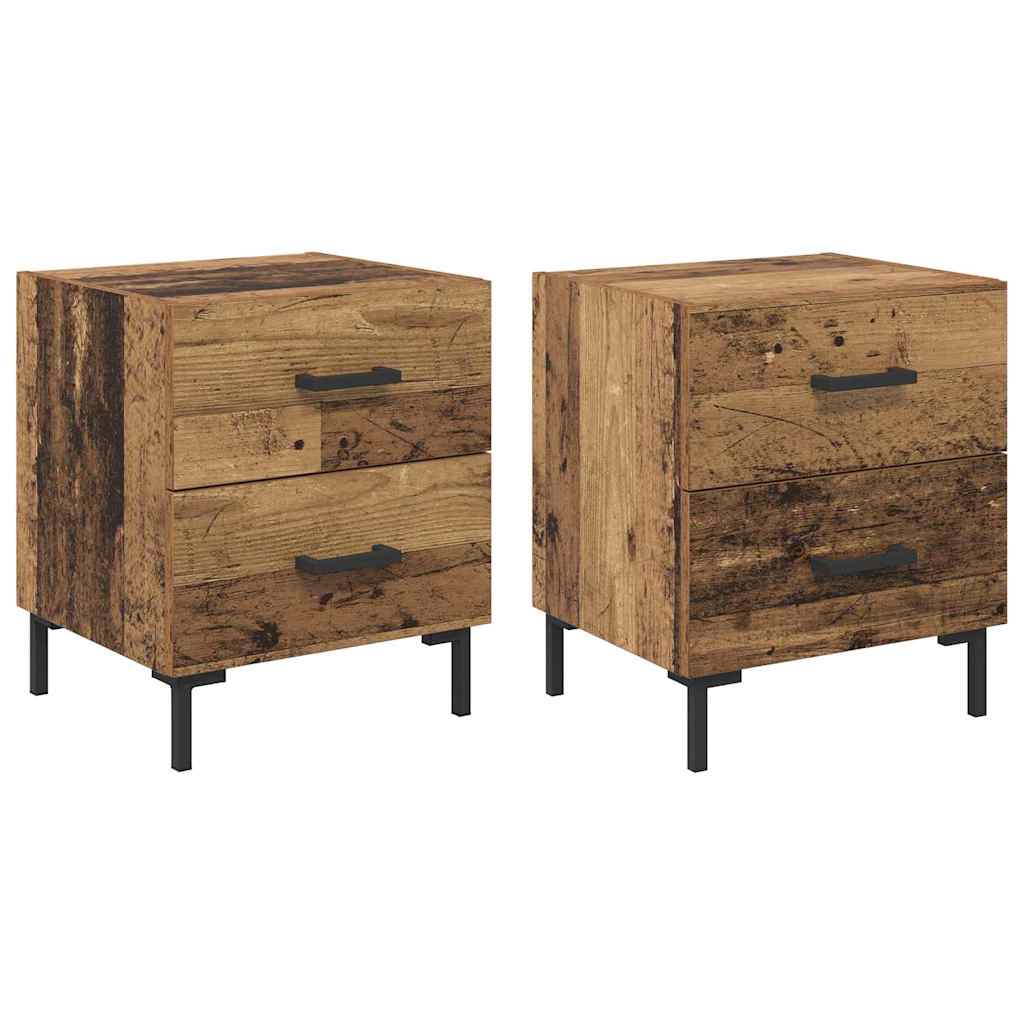 Cabinet de chevet 2 pcs Bois ancien 40 x 35 x 47,5 cm - XIOS