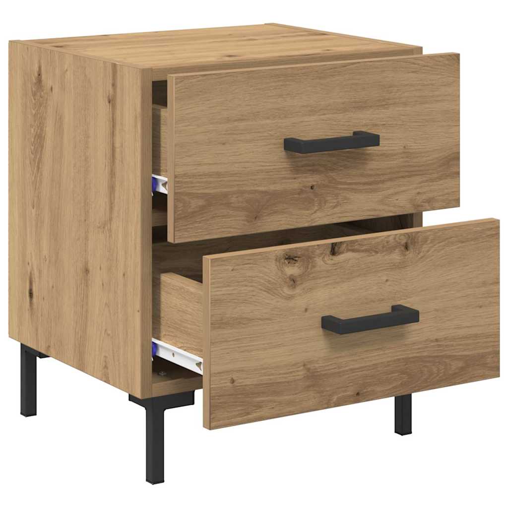 Cabinet de chevet 2 pcs Chêne artisanal 40 x 35 x 47,5 cm - XIOS