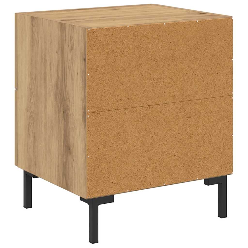 Cabinet de chevet 2 pcs Chêne artisanal 40 x 35 x 47,5 cm - XIOS