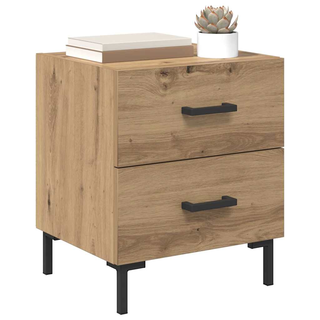 Cabinet de chevet 2 pcs Chêne artisanal 40 x 35 x 47,5 cm - XIOS