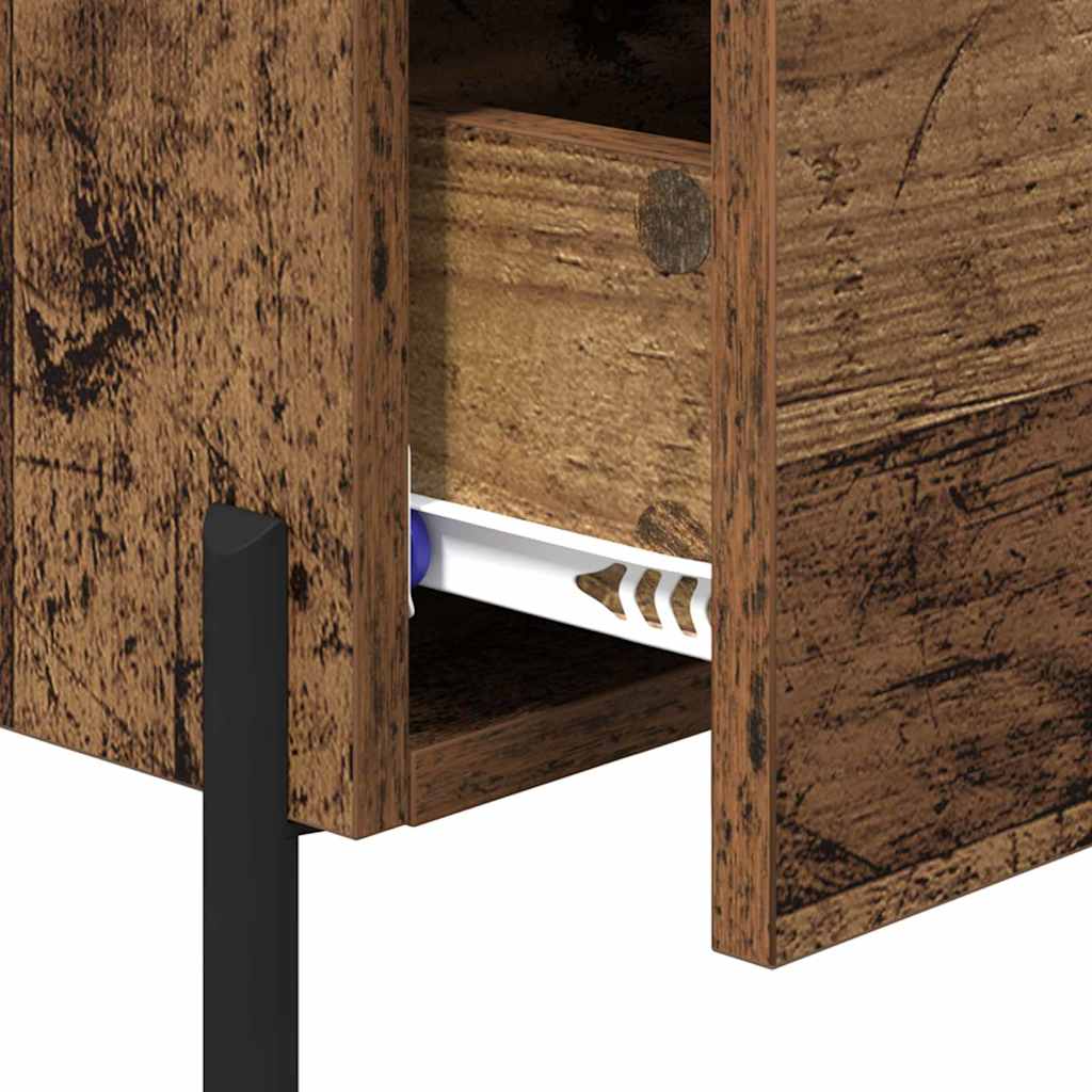 Cabinet de chevet avec tiroir Bois ancien 40 x 35 x 47.5 cm - XIOS