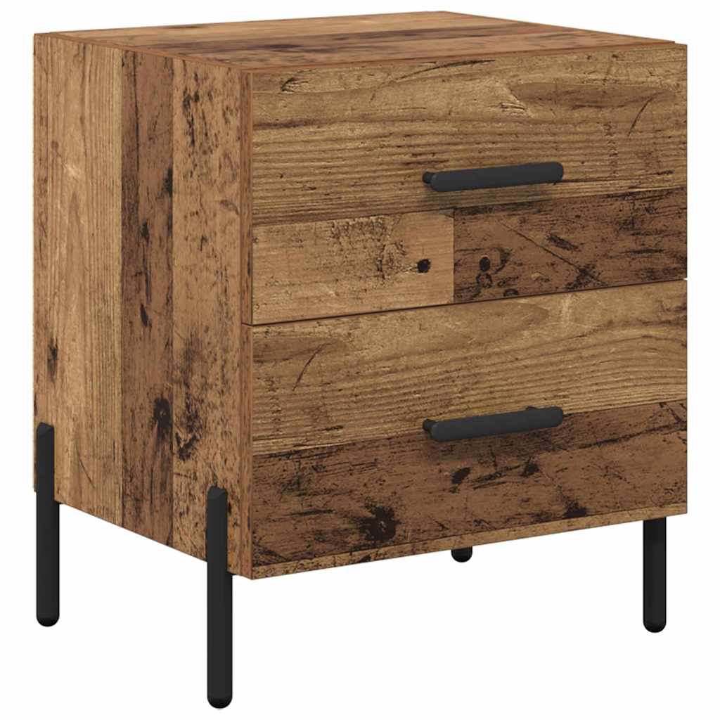 Cabinet de chevet avec tiroir Bois ancien 40 x 35 x 47.5 cm - XIOS