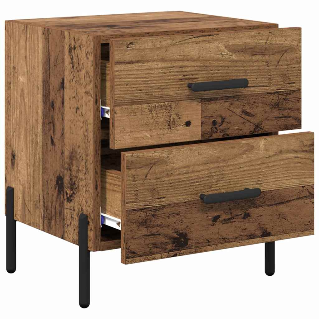 Cabinet de chevet avec tiroir Bois ancien 40 x 35 x 47.5 cm - XIOS