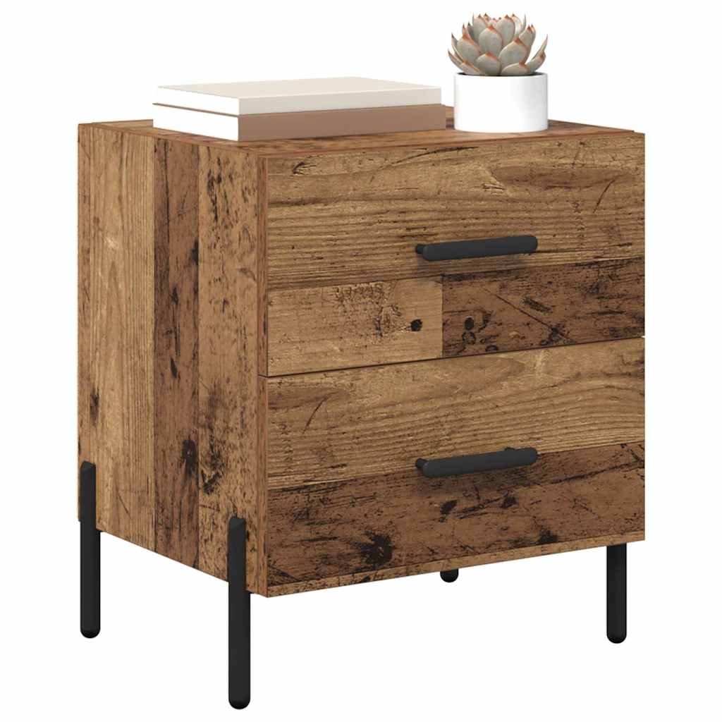 Cabinet de chevet avec tiroir Bois ancien 40 x 35 x 47.5 cm - XIOS
