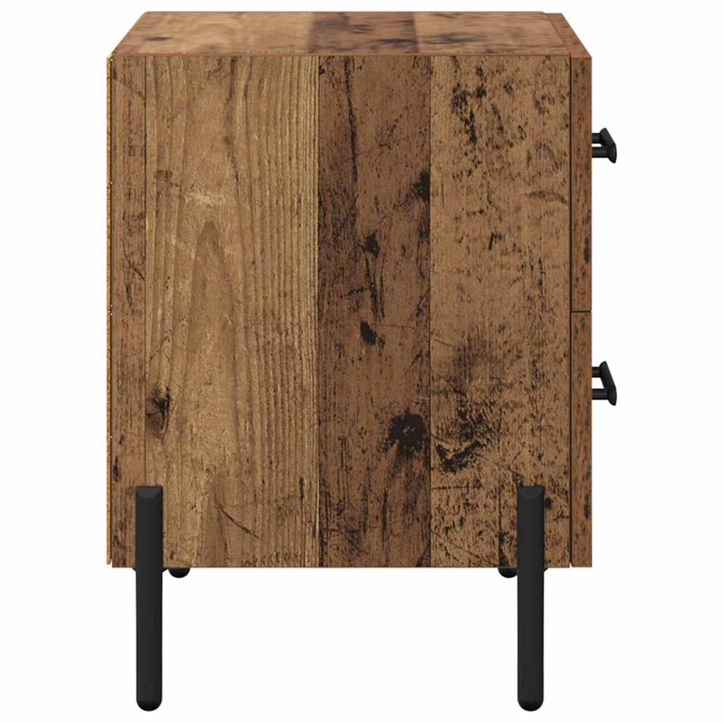 Cabinet de chevet avec tiroir Bois ancien 40 x 35 x 47.5 cm - XIOS