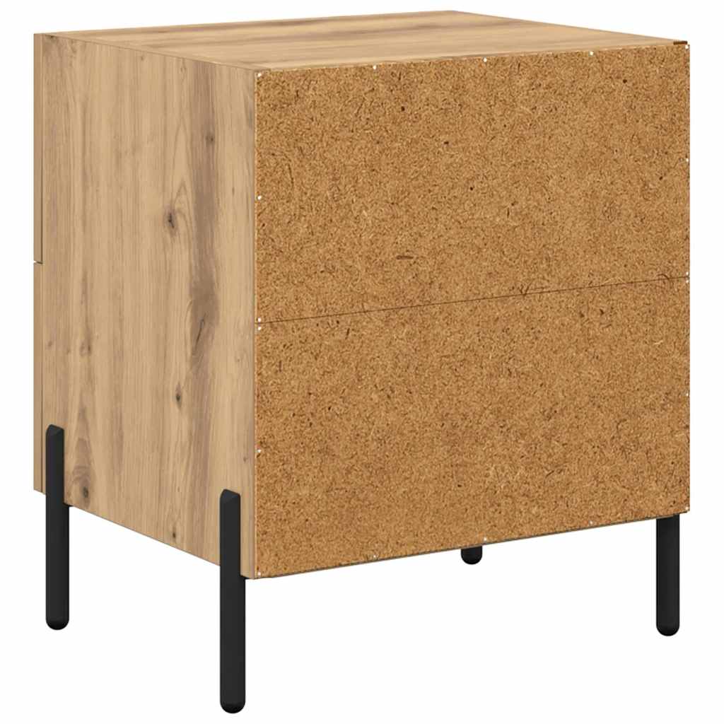 Cabinet de chevet 2 pcs Chêne artisanal 40 x 35 x 47,5 cm - XIOS