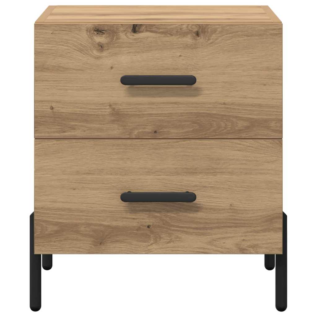 Cabinet de chevet 2 pcs chêne artisanal 40 x 35 x 47.5 cm - XIOS