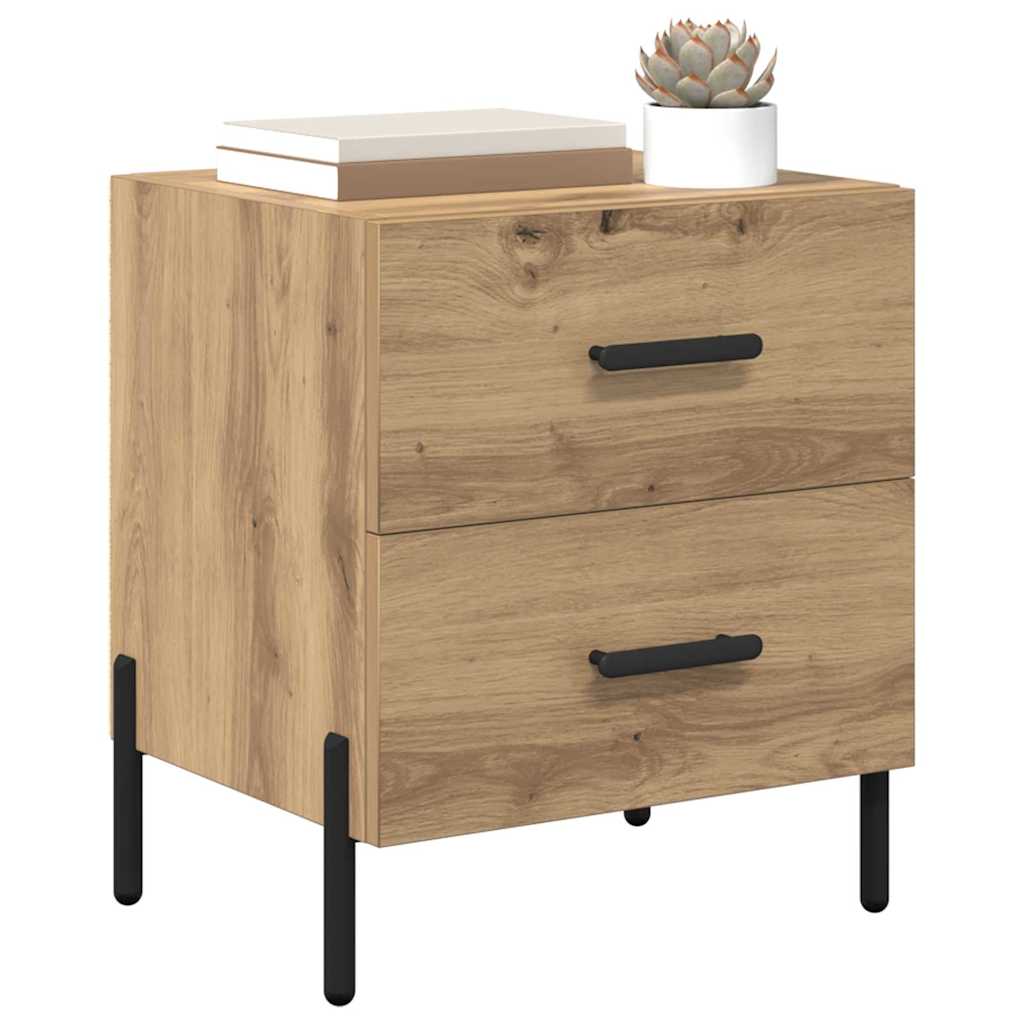 Cabinet de chevet 2 pcs Chêne artisanal 40 x 35 x 47,5 cm - XIOS
