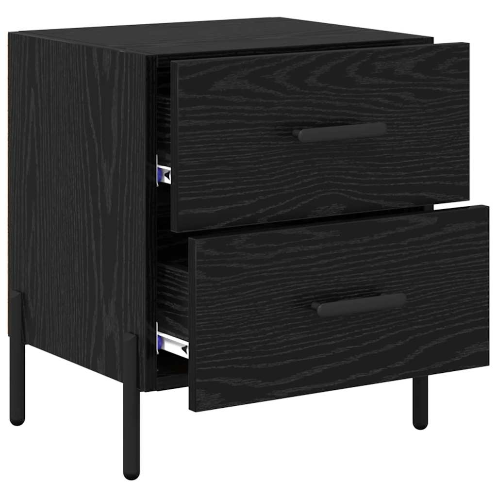 Cabinet de chevet avec tiroir Chêne noir 40 x 35 x 47.5 cm - XIOS