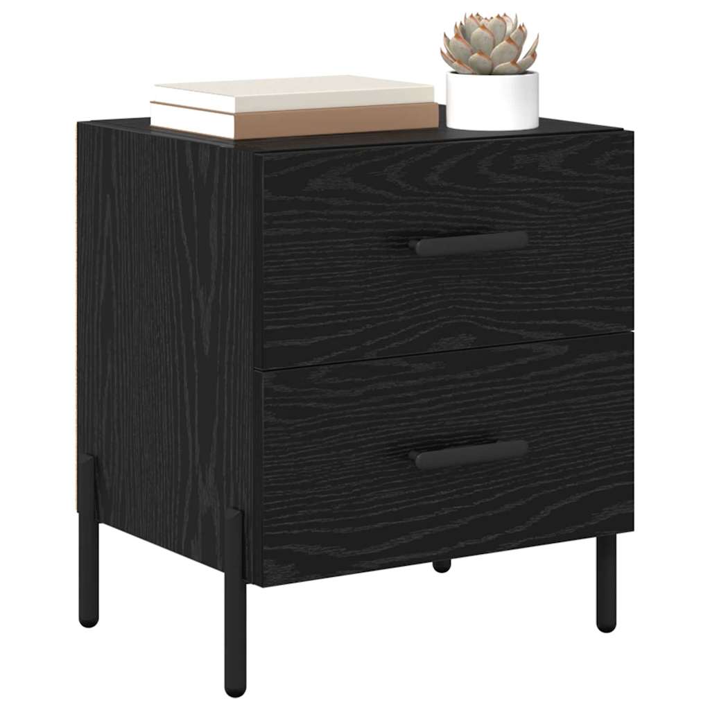 Cabinet de chevet 2 pcs Chêne noir 40 x 35 x 47,5 cm - XIOS