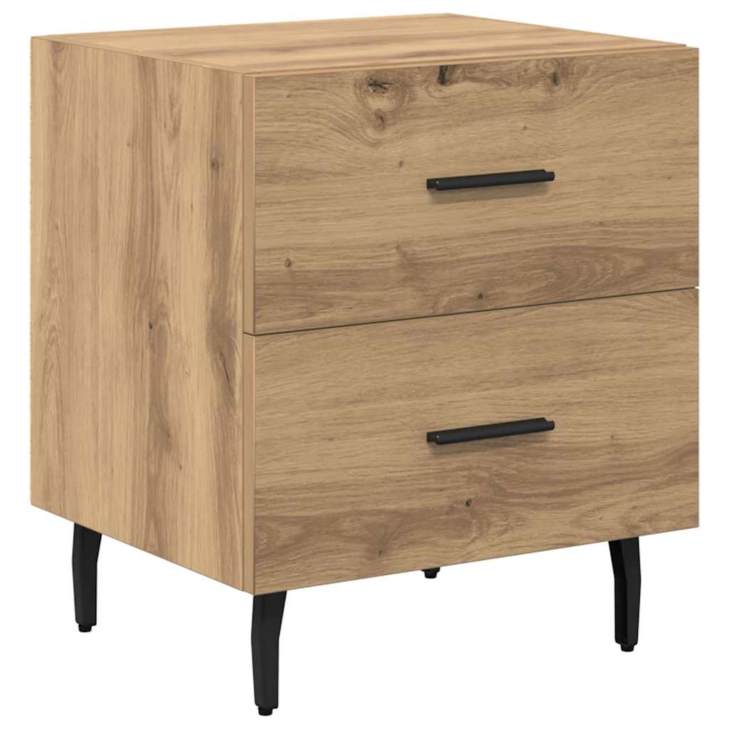 Cabinet de chevet 2 pcs Chêne artisanal 40 x 35 x 47,5 cm - XIOS