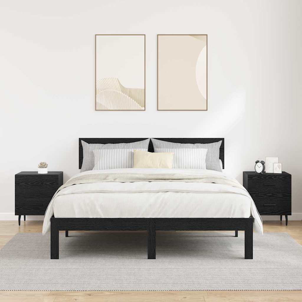 Cabinet de chevet 2 pcs Chêne noir 40 x 35 x 47,5 cm - XIOS