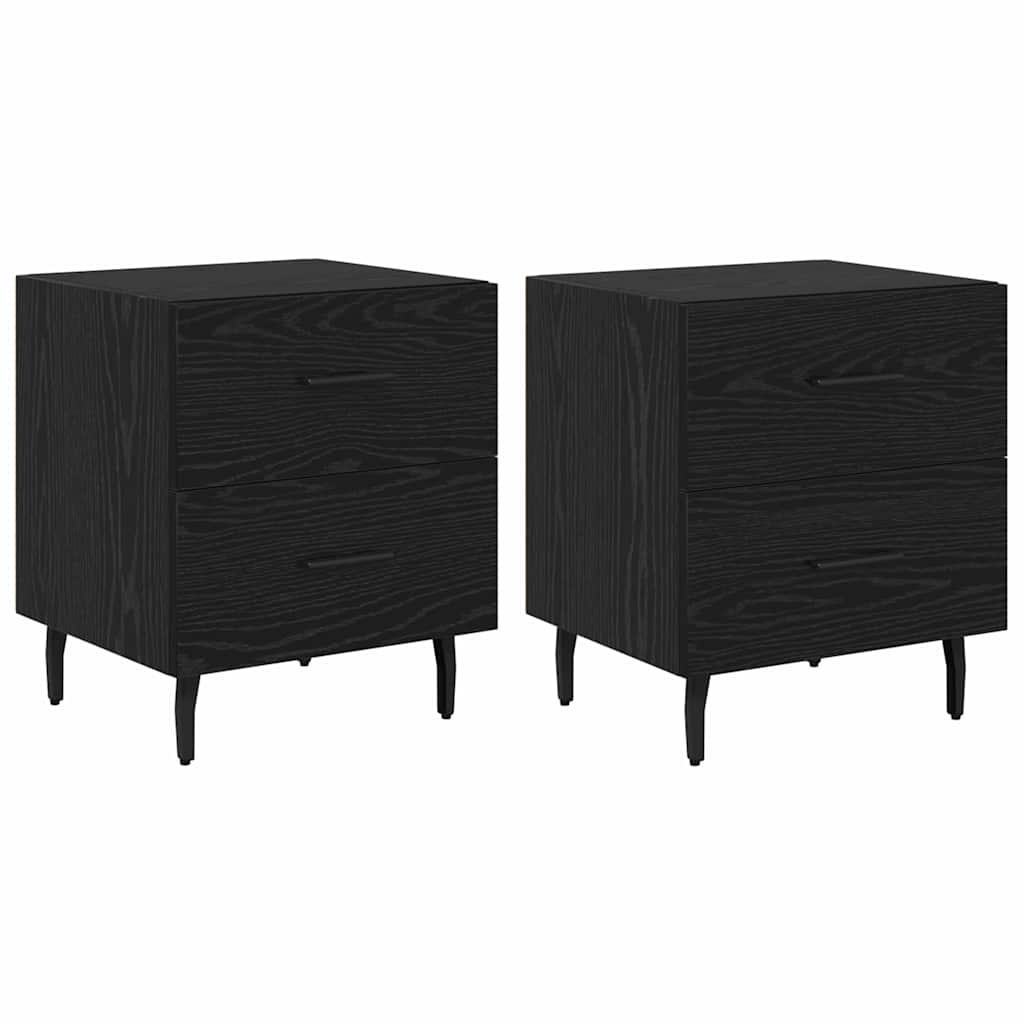 Cabinet de chevet 2 pcs Chêne noir 40 x 35 x 47,5 cm - XIOS