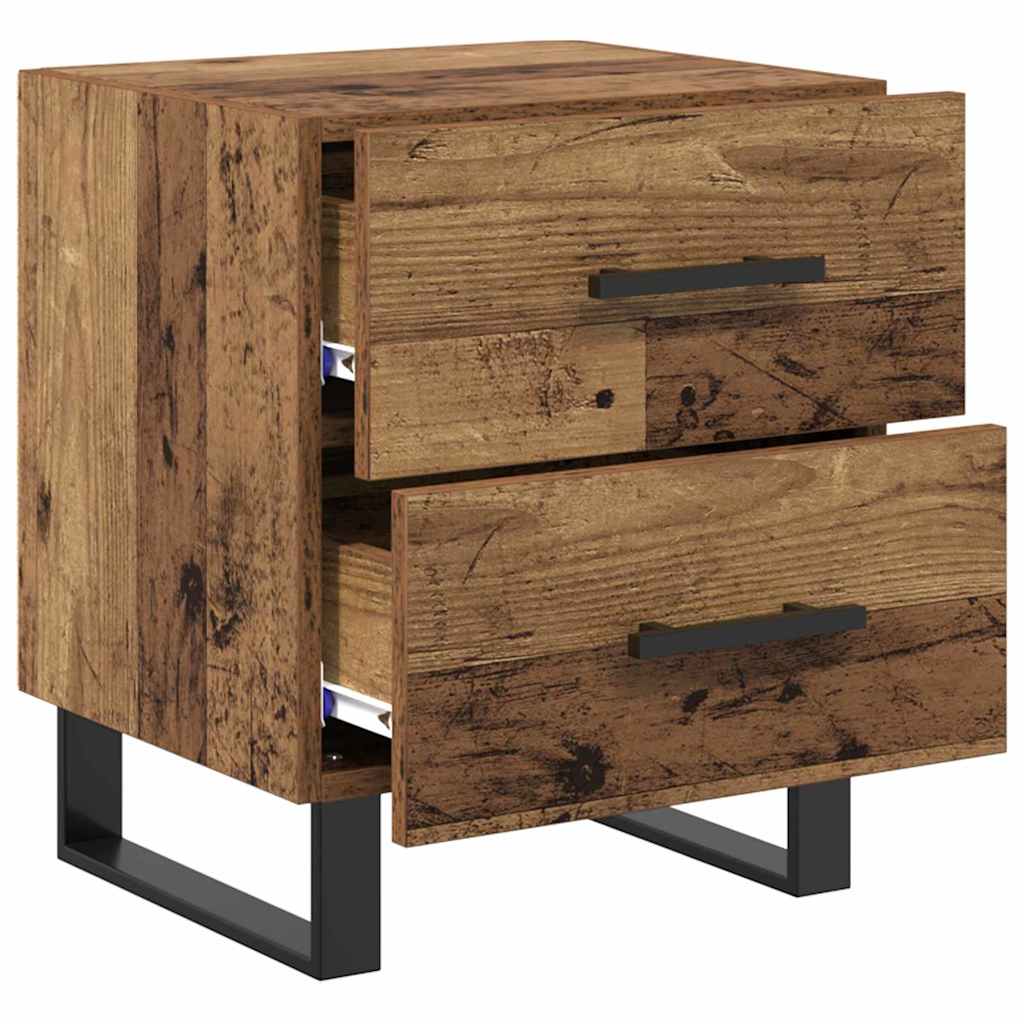 Cabinet de chevet avec tiroir Bois ancien 40 x 35 x 47.5 cm - XIOS