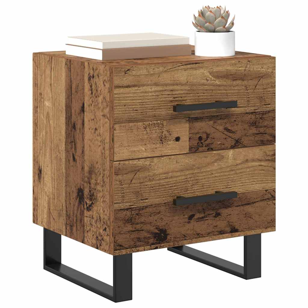 Cabinet de chevet avec tiroir Bois ancien 40 x 35 x 47.5 cm - XIOS