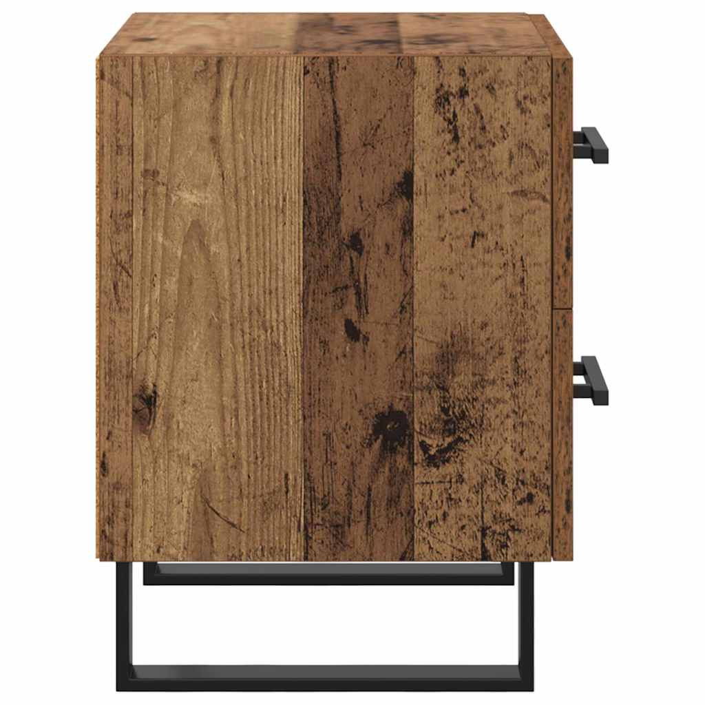 Cabinet de chevet avec tiroir Bois ancien 40 x 35 x 47.5 cm - XIOS